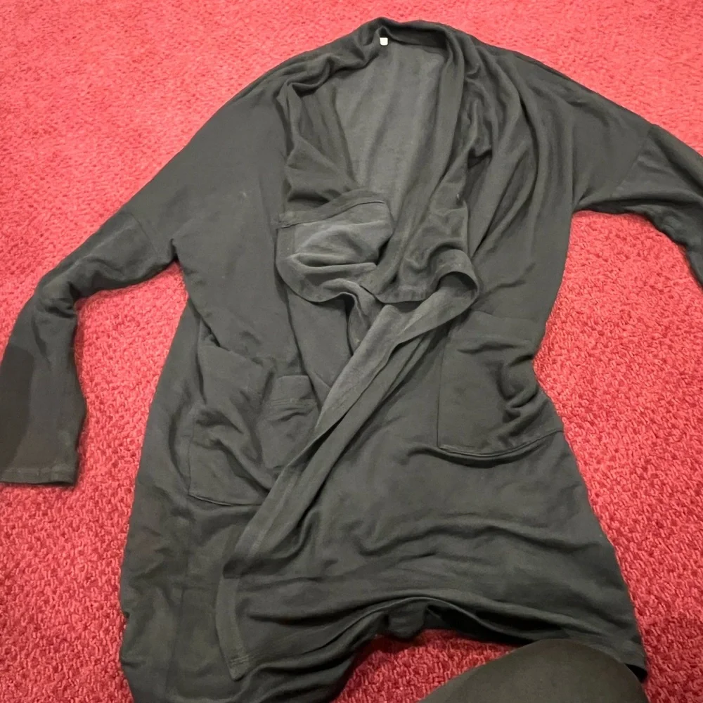 Karen by Karen Kane open front layered cardigan jacket  with pockets - Picture 5 of 16